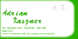 adrian kaszner business card